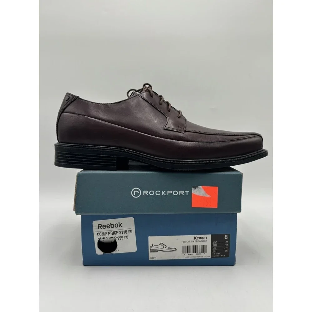 Rockport K70881 FELSON Men's NEW Lace-Up Oxford Shoes Brown US Size 8 W